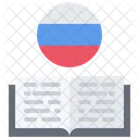 Russia Flag Open Book  Icône