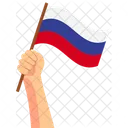 Russia Hand Holding Nation Symbol Icon