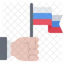 Russian Hand Flag  Icon