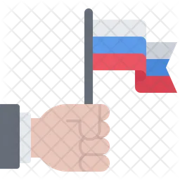 Russian Hand Flag  Icon