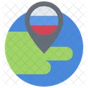 Russian Map  Icon