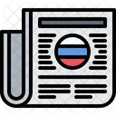 Russian Newspaper Russian Moscow Icon