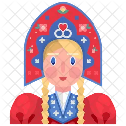 Russian Traditional Girl  Icon