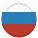 Russie Drapeau Cercle Icône