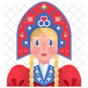 Russisches Traditionelles Madchen Traditionelles Madchen Madchen Symbol