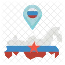 Russland Karte Lage Symbol