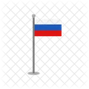 Russland Flagge Rund Land Symbol