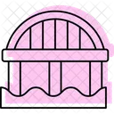 Rustic Bridge Color Shadow Thinline Icon Icon