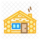 Rustikal Blockhutte Hutte Symbol