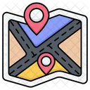 Viaje Camino Mapa Icono
