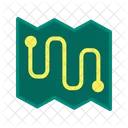 Ruta En El Mapa Icono