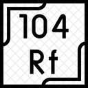 Rutherfordio Tabela Periodica Quimica Ícone