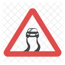 Rutschig Strasse Zeichen Symbol