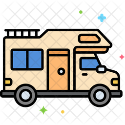 Rv Icon - Download in Colored Outline Style