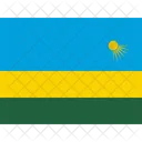 Rw Rwanda Drapeaux Iso Icône