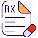 Rx Prescription Medical Report Icon