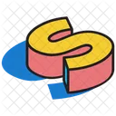 3 D S 3 D Letter 3 D Alphabet Icon