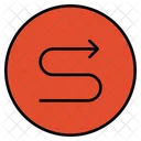 S Shape Route Route Direction Icon
