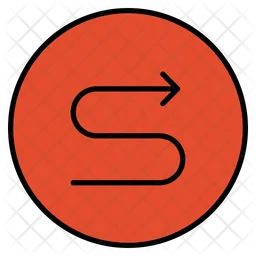 S Shape Route  Icon