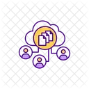 Saas Project Management Cloud Network Icon