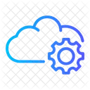Saas Big Data Computing Cloud Icon