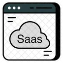 Saas Cloud Technology Cloud Computing Icon