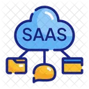 Plateforme Saas Saas Logiciel En Tant Que Service Icône