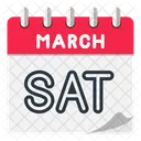 Sabado Marco Calendario Ícone
