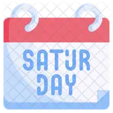 Data De Sabado Sabado Calendario Ícone