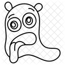 Sabberndes Monster Kreatur Monstergesicht Symbol