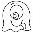 Sabberndes Monster Kreatur Monstergesicht Symbol