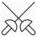 Epees Croisees Epees De Kendo Combat Icône