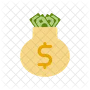 Sac De Dollar Sac Dargent Argent Icon