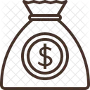 Budget Sac Argent Icône