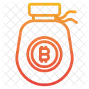 Sac d'argent bitcoin  Icône