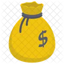 Sac d'argent d'affaires  Icône
