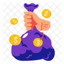 Sack Money Hand Icon