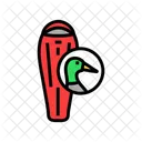 Saco de dormir de plumas  Icono