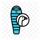 Saco de dormir de plumas  Icono