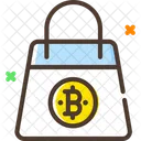 Compras Sacola De Compras Bitcoin Sacola De Compras Ícone