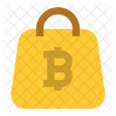 Sacola De Compras Bitcoin Bitcoin Saco Ícone