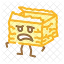 Sad Torn Cardboard Icon