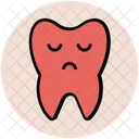 Sad Tooth Face Icon