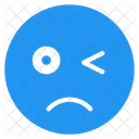 Sad Wink Face Icon