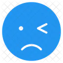 Sad Wink Face Icon