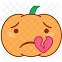 Sad Unhappy Pumpkin Icon