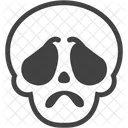 Sad Skeleton Halloween Icon