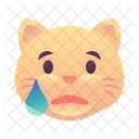 Sad Cat Emoji Icon