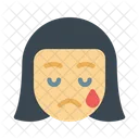 Sad Weeping Girl Icon