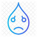 Sad Emoji Smileys Expression Emoticon Mineral Water Drop Blood Icon